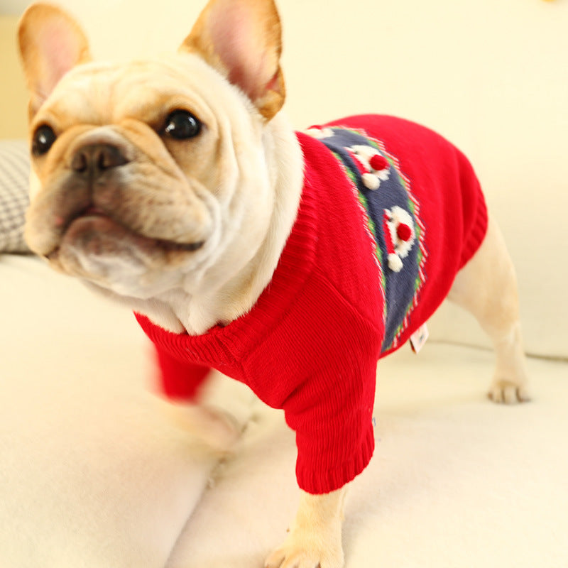 Red Sweater for Dogs and Cats - Festive Holiday Outfit
