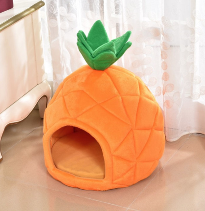 Cute Pineapple Dog and Cat Bed for Small Pets