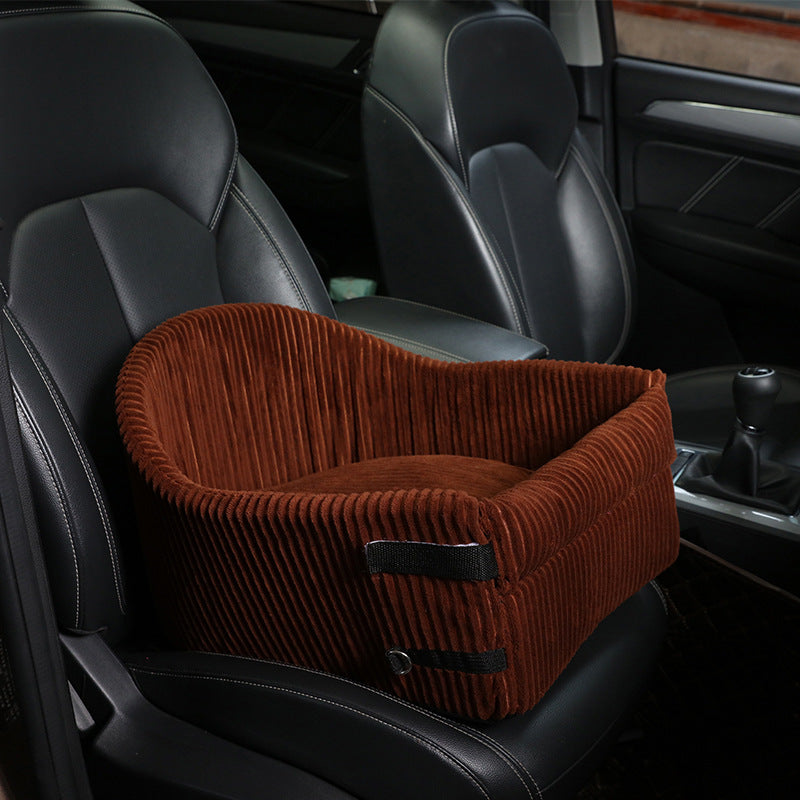 Portable Pet Car Seat with Storage for Dogs