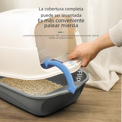 Large Enclosed Cat Litter Box with Door for Pets