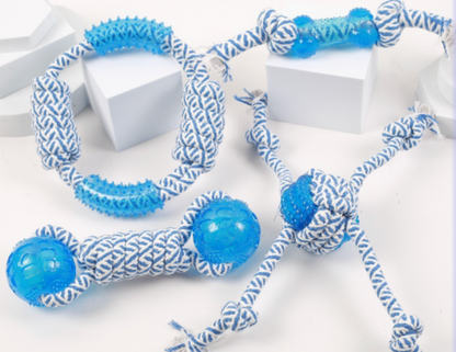 Ocean Series Cotton Rope Dog Toy - Bite Resistant TPR