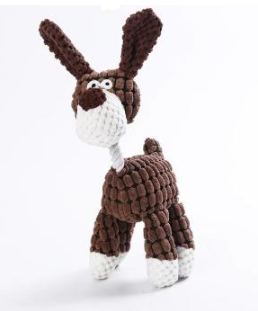 Corduroy Chew Toy for Dogs with Squeaker & Molar Design
