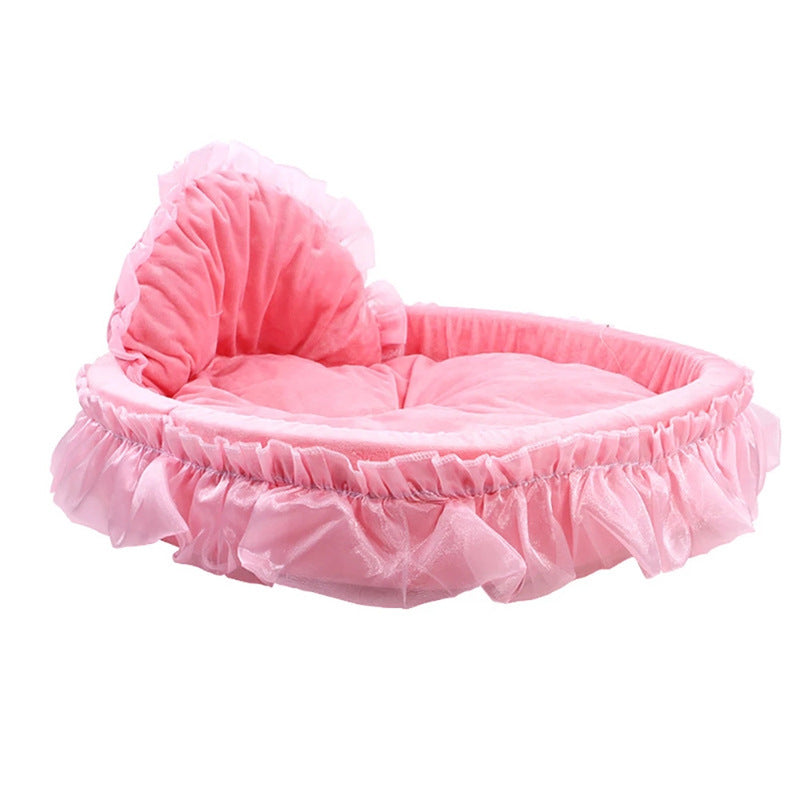 Lace Pet Bed for Dogs and Cats, Washable Design