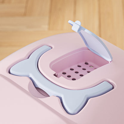 Large Closed Cat Litter Box with Odor Control Features