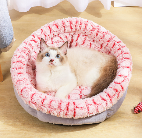 Universal Cat House for Small Dogs and Cats, Plush Bed