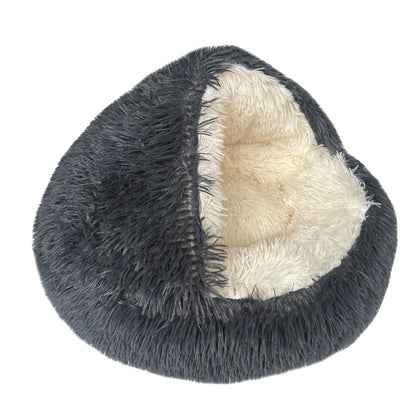 Winter Warm Pet Shell Semi-Enclosed Cat Bed