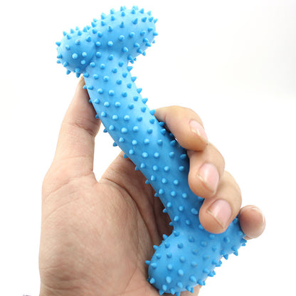 Dog Rubber Bone Chewing Toy for Teeth Cleaning