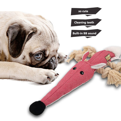 Cotton Rope Knot Dog Chew Toy for Molar Health