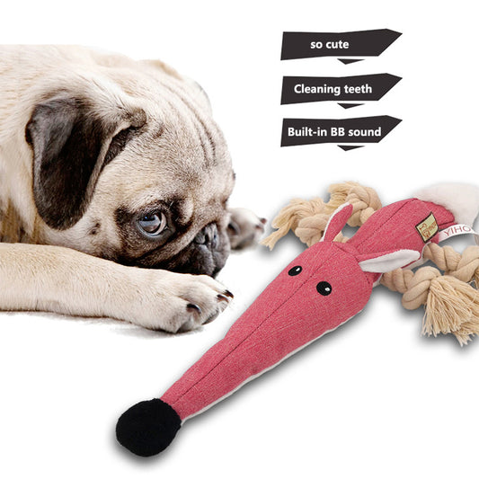 Cotton Rope Knot Dog Chew Toy for Molar Health