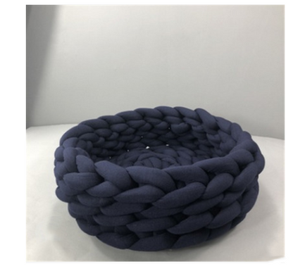 Handwoven Cotton Pet Bed for Dogs and Cats