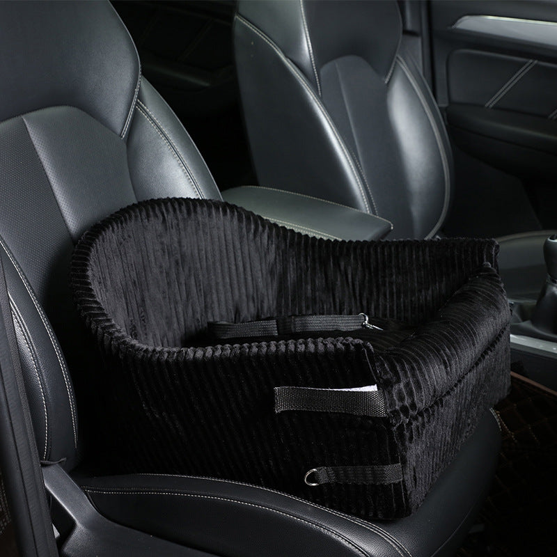 Portable Pet Car Seat with Storage for Dogs