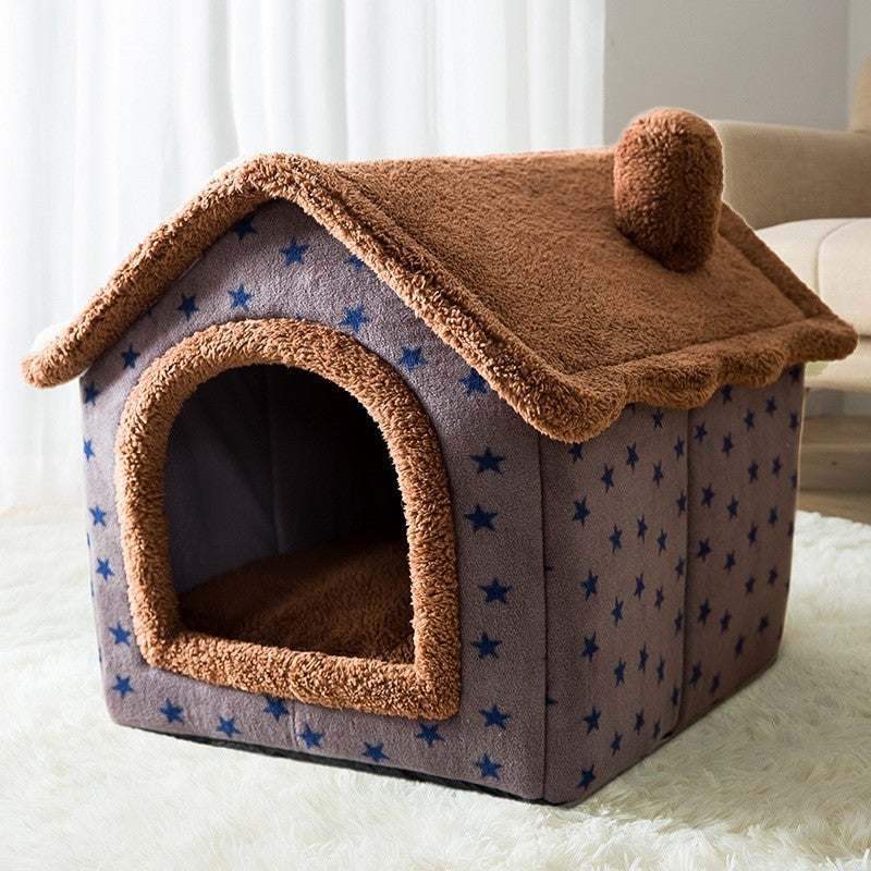 Warm House for Small Dogs and Cats, Removable Pet Bed