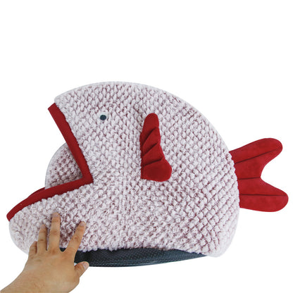 Wholesale Semi-Enclosed Fish-Shaped Pet Bed for Dogs and Cats