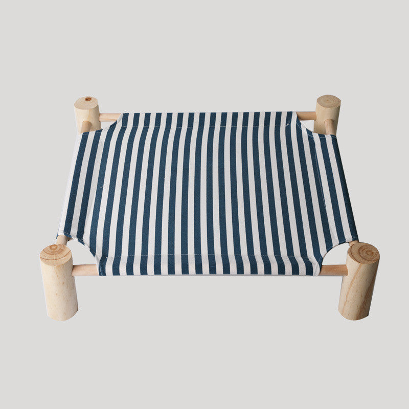 Washable Solid Wood Pet Dog Bed (Removable Cover)
