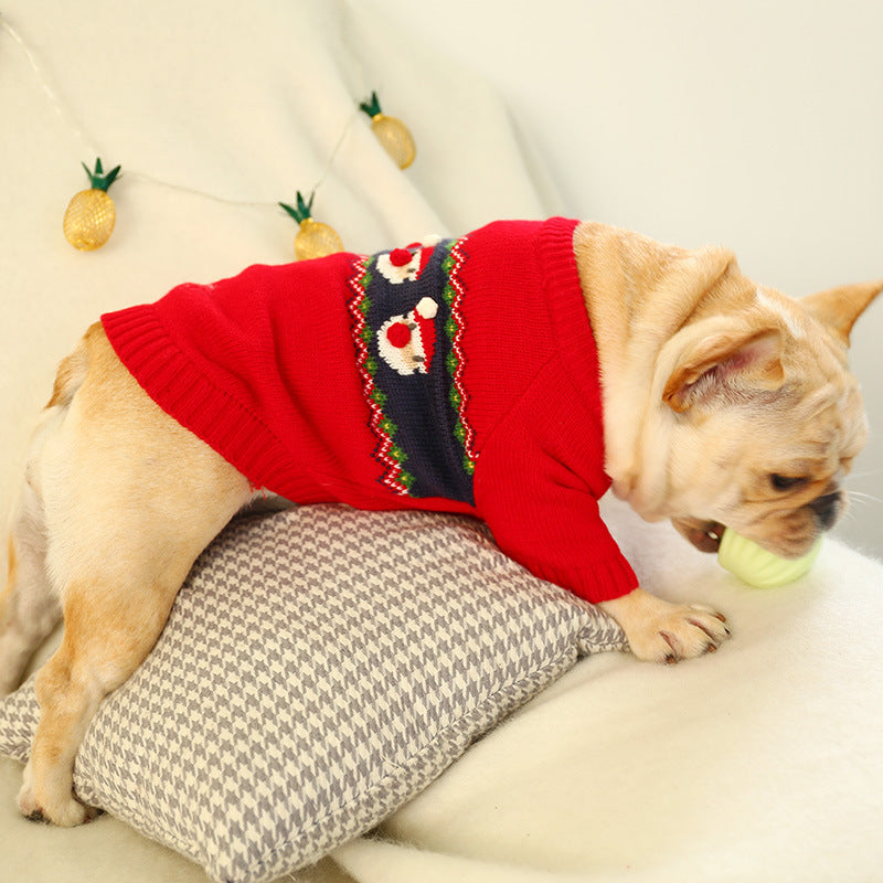 Red Sweater for Dogs and Cats - Festive Holiday Outfit
