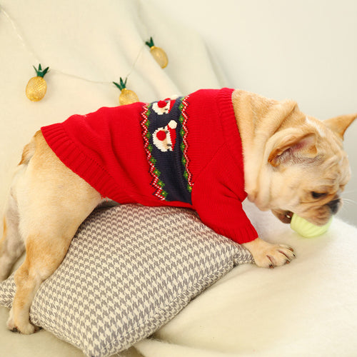 Red Sweater for Dogs and Cats - Festive Holiday Outfit