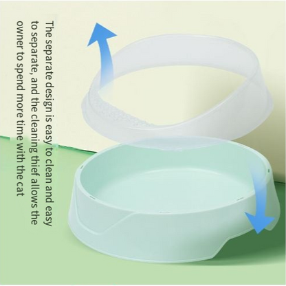 Round Odor-Proof Semi-Closed Cat Litter Box