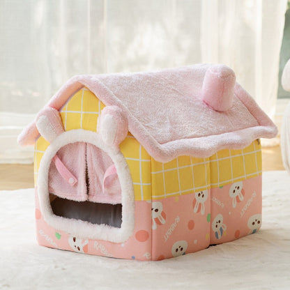 Warm House for Small Dogs and Cats, Removable Pet Bed