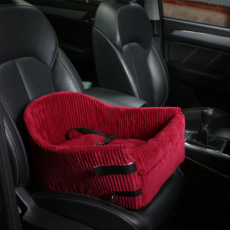 Portable Pet Car Seat with Storage for Dogs