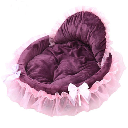 Lace Pet Bed for Dogs and Cats, Washable Design