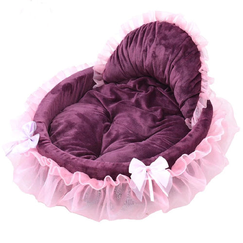 Lace Pet Bed for Dogs and Cats, Washable Design