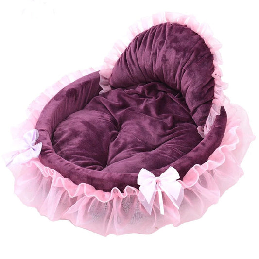 Lace Pet Bed for Dogs and Cats, Washable Design
