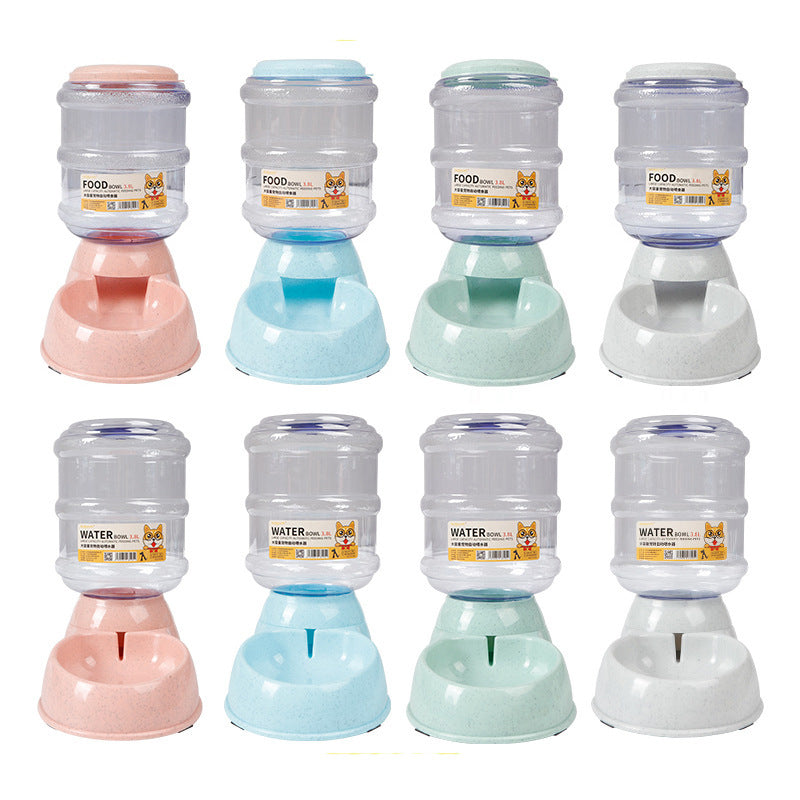 3.8L Gravity Pet Food Feeder & Water Dispenser Bowl