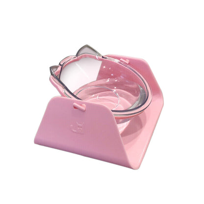 Adjustable Transparent Double Pet Bowl for Cats and Dogs