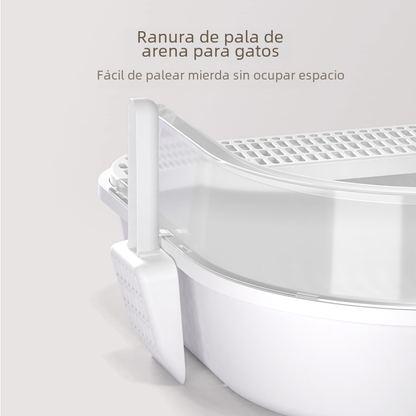 Large Semi-Enclosed Cat Litter Box for Pets