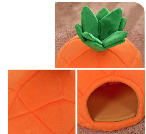 Cute Pineapple Dog and Cat Bed for Small Pets