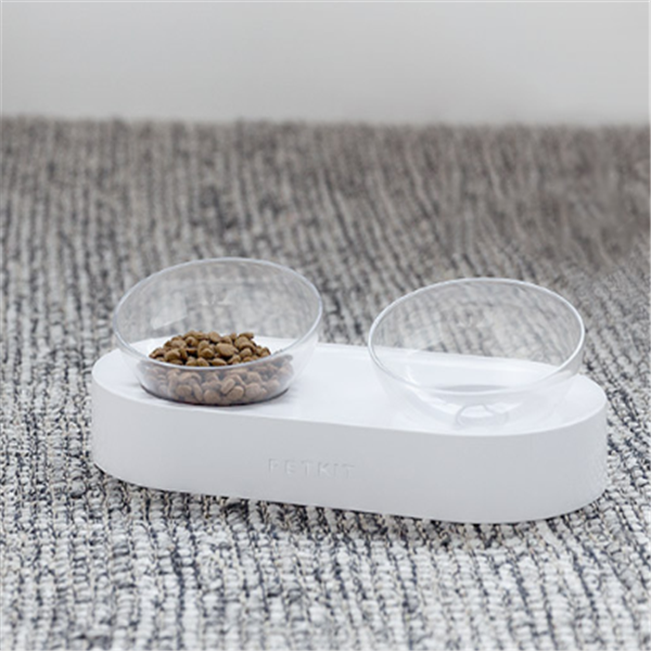 Adjustable Cat Bowl with Dual Bowls for Feeding