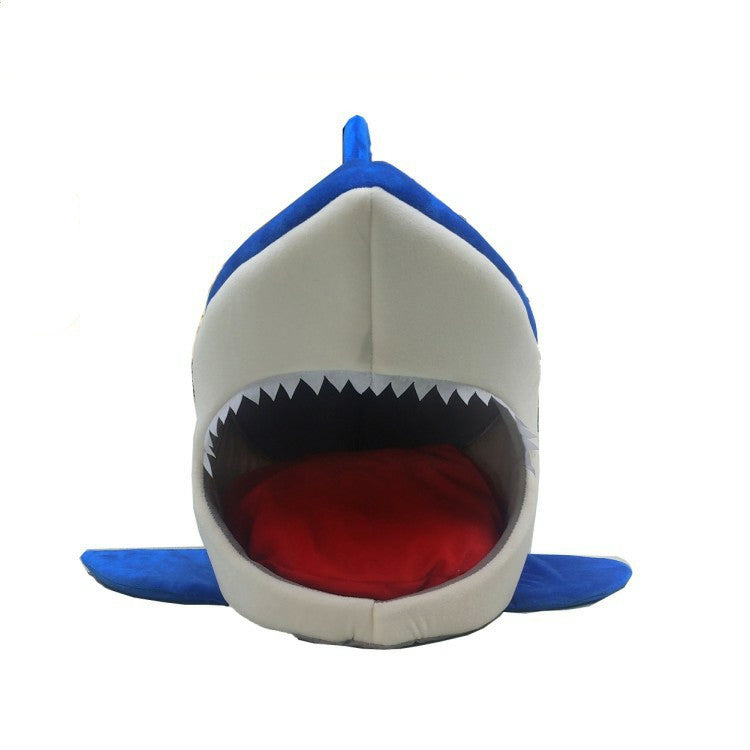 Shark-Shaped Pet Kennel for Cats and Dogs