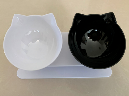 Creative Non-Slip Double Cat Bowl for Food and Water