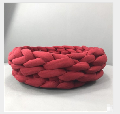 Handwoven Cotton Pet Bed for Dogs and Cats