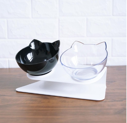 Creative Non-Slip Double Cat Bowl for Food and Water