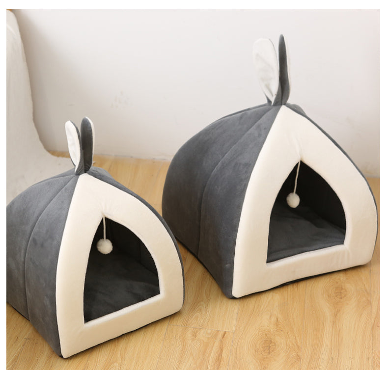 Universal Cat Bed for All Seasons, Enclosed Design