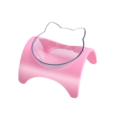 Cat Ear Double Bowl with Automatic Water Dispenser