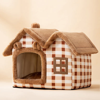 Warm House for Small Dogs and Cats, Removable Pet Bed