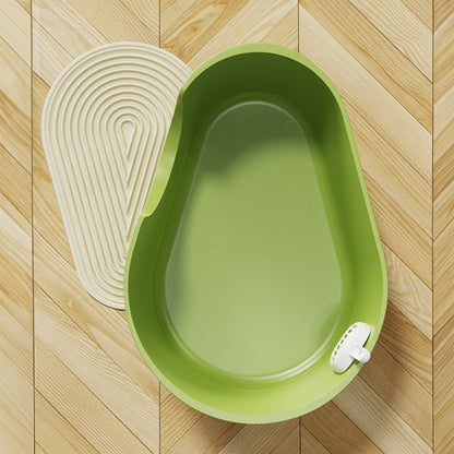 Large Open Cat Litter Box with Splash Guard