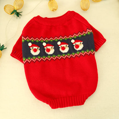 Red Sweater for Dogs and Cats - Festive Holiday Outfit