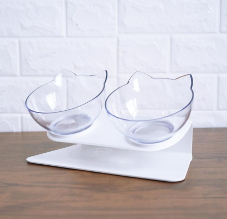 Creative Non-Slip Double Cat Bowl for Food and Water