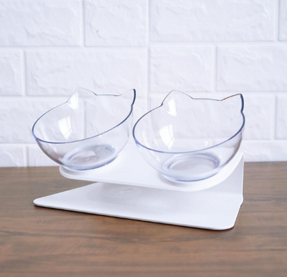 Creative Non-Slip Double Cat Bowl for Food and Water