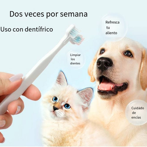 Double-Headed Pet Toothbrush for Dogs and Cats