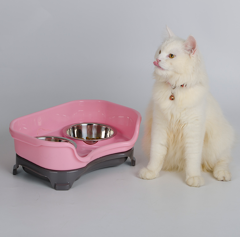 Stainless Steel Double Pet Bowl for Dogs and Cats