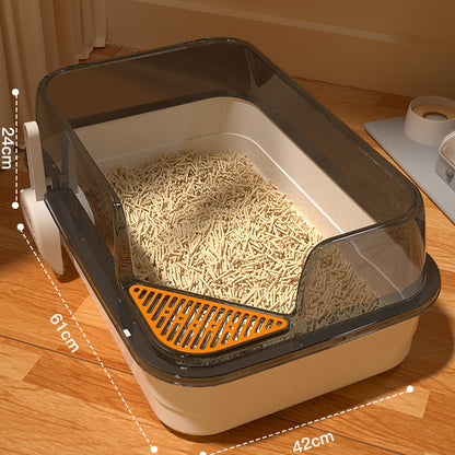 Large Enclosed Cat Litter Box with Door for Pets