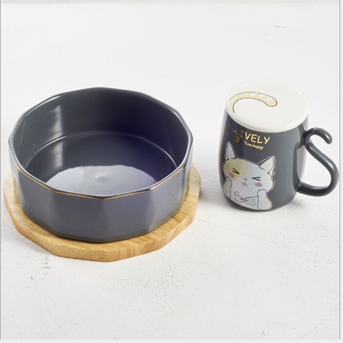Ceramic Non-Slip Cat Bowl for Pets