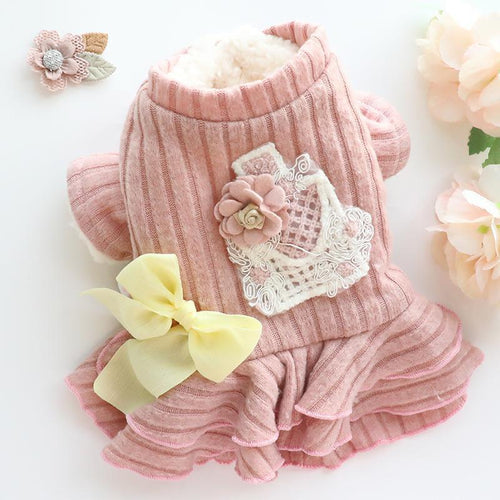 Cotton Padded Princess Skirt for Dogs and Cats