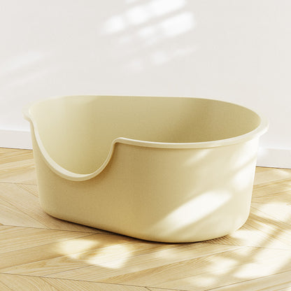 Large Open Cat Litter Box with Splash Guard
