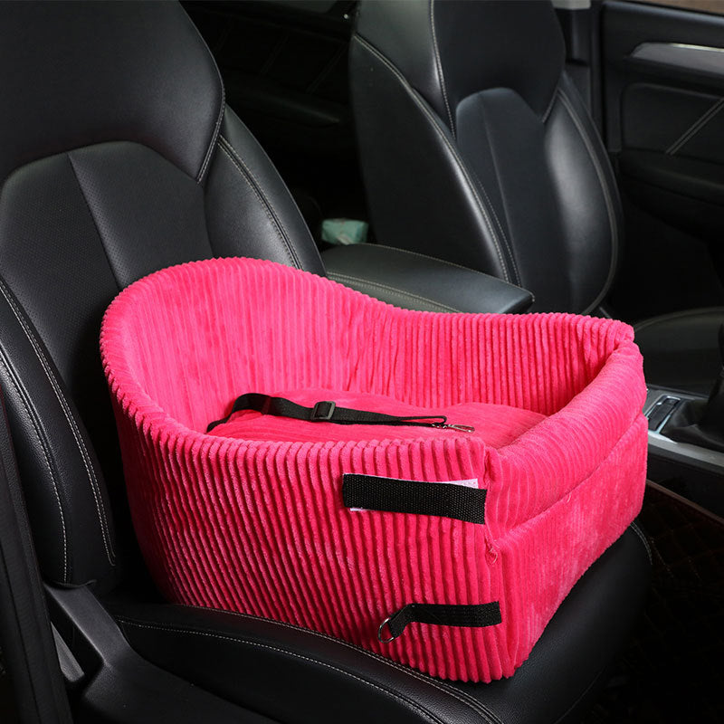 Portable Pet Car Seat with Storage for Dogs