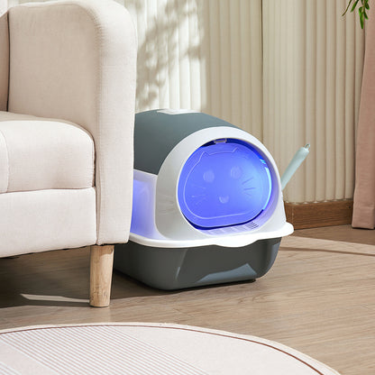 Closed Cat Litter Box with Antibacterial Features
